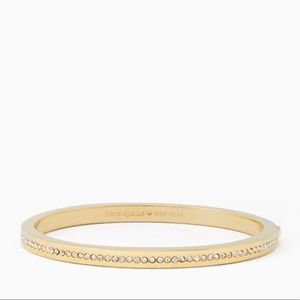New! Kate Spade gold rhinestone Ring It Up Pave Hinge Bangle Bracelet
